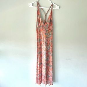 Free People Peach Midi Slip Dress